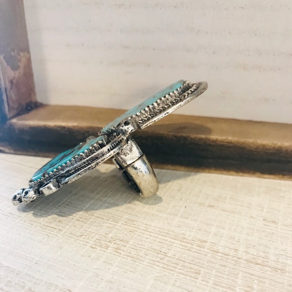 The Nora Ring Faux Turquoise - Picture 3 of 5